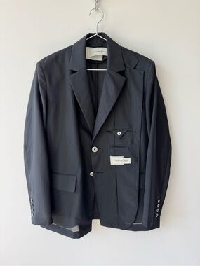 Feng Chen Wang Deconstructed Sheer Panel Blazer - Mens XS (Oversized Fit)